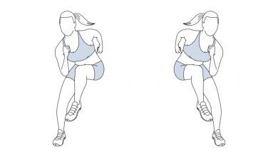 heisman exercise illustration 1024x683 1 عضلات اصلی: باسن، چهارسر، پشت ران عضلات فرعی: شکم، بخش پایین کمر تجهیزات ورزشی: نیازی به وسیله ورزشی ندارد.